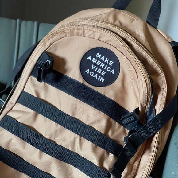 New Black And White Make America Vibe Again  3" Embroidery Iron-on Custom Patch - Picture 3 of 10